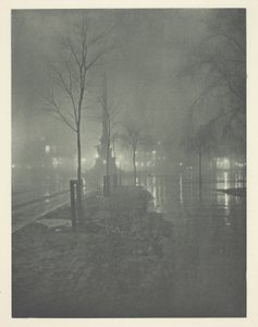 Islak Gece, Columbus Circle, New York by William A. Fraser