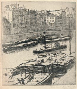 Grands Augustins Rıhtımı, 1915 by William A Levy