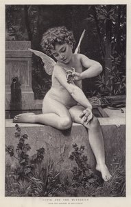 Aşk tanrısı ve Kelebek (taş) by William Adolphe (after) Bouguereau