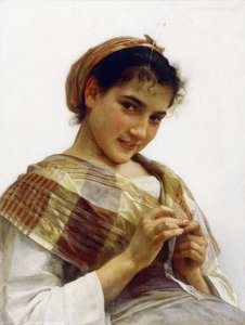 Bir Breton Kız, 1889 by William Adolphe Bouguereau