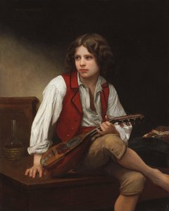 Mandolinli İtalyanca, 1870 by William Adolphe Bouguereau
