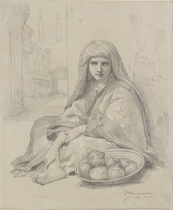 Nar satan Kuzey Afrikalı Kız, 19. yüzyılın sonlarında by William Adolphe Bouguereau