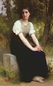 Bülbülün Şarkısı, 1895 dolayları (tuval üzerine yağlı boya) by William Adolphe Bouguereau