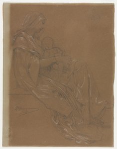 Bakire ve Çocuk by William Adolphe Bouguereau
