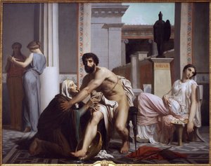 Ulysses, hemşiresi Euryclee tarafından tanındı by William Adolphe Bouguereau