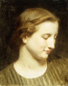 Çizgili Elbiseli Kadın by William Adolphe Bouguereau