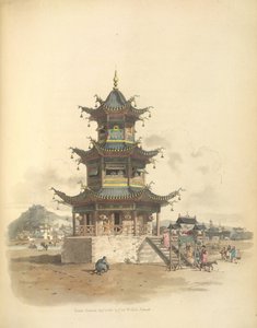 Bir Pagoda veya tapınak by William Alexander