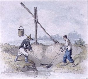 Su Toplayan Çinli İşçiler (suluboya) by William Alexander