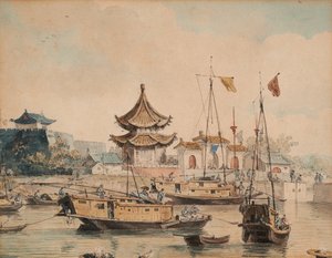 Çin sahnesi (Tapınak ve Shinsan) by William Alexander