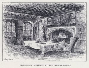 Şimdiki Piskopos tarafından restore edilen yemek odası (gravür) by William Alexander Ansted