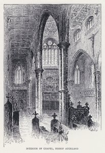 Şapelin içi, Piskopos Auckland (gravür) by William Alexander Ansted