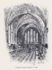 1895 yılında Lambeth Sarayı Şapeli (gravür) by William Alexander Ansted