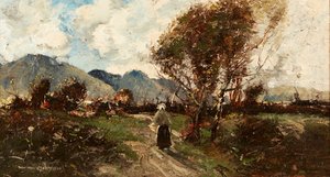 Homeward Bound (tuval üzerine yağlı boya) by William Alfred Gibson