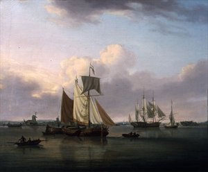 Deptford Off Shipping (tuval üzerine yağlı boya) by William Anderson