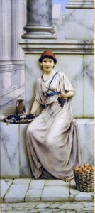 Bir Roma Meyve Satıcısı (kağıt üzerine suluboya) by William Anstey Dollond