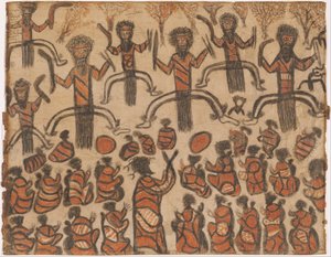 Wurundjeri insanlar - Corroboree by William Barak