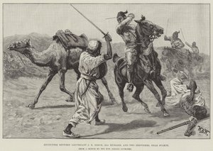 Sevakin yakınlarında Teğmen JR Beech, 21. Hussars ve İki Derviş arasındaki karşılaşma by William Barnes Wollen