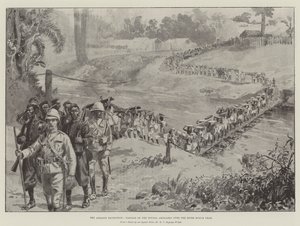 Ashanti Seferi, Houssa Topçusunun Busum Prah Nehri Üzerinden Geçidi by William Barnes Wollen