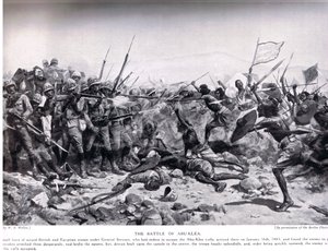 Abu Klea Muharebesi, 17 Ocak 1885, 'Hutchinsons Uluslar Tarihi'nden bir örnek, c.1910 by William Barnes Wollen
