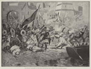Kraliyet Tarım Salonundaki Askeri Turnuva, Soudan Garnizonunun Sortie by William Barnes Wollen