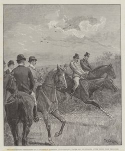 Parlamento Engelli Koşu, Bay F Mildmay, Bay Walter Long'u Crusader'da, Evden İkinci Çitte, Takdiriyle elden geçiriyor by William Barnes Wollen