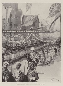 Kraliyet Alayı, Majestelerinin Arabası Pall Mall boyunca geçiyor by William Barnes Wollen