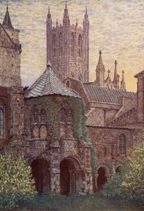 Vaftizhane, Canterbury Katedrali (renkli litografi)