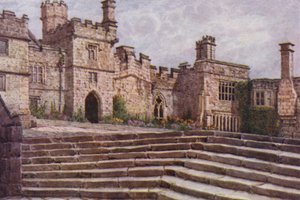 Alt Avlu, Haddon Salonu (renkli taş) by William Biscombe Gardner