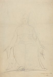 Yükselen Figürler Sarmalı [recto], muhtemelen 1820 civarı (grafit) by William Blake