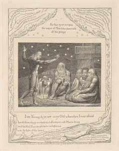 Eyüp Kitabı, Levha 12, Elihu'nun Gazabı by William Blake