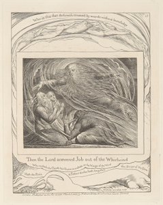 Eyüp Kitabı, Resim 13, Kasırgadan Gelen İşe Cevap Veren Rab by William Blake