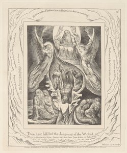 Eyüp Kitabı, Levha 16, Şeytanın Düşüşü by William Blake
