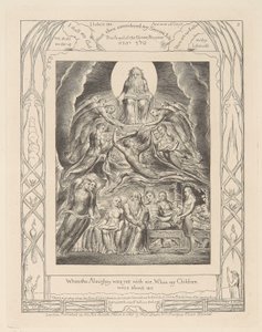 Eyüp Kitabı, Levha 2, Tanrı'nın Tahtı'nın Önündeki Şeytan by William Blake