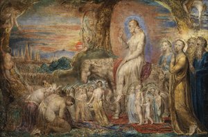 İsa'nın Kudüs'e Girişi (bakır üzerine yağlıboya) by William Blake