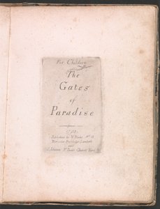 Çocuklar için. Cennetin Kapıları, Plaka 2, Başlık Sayfası by William Blake