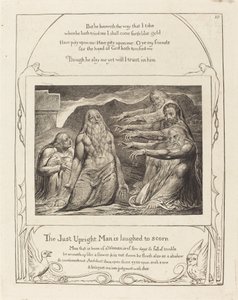 Arkadaşları Tarafından Azarlanan İş, 1825. by William Blake