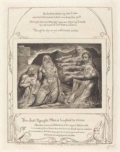 Arkadaşları Tarafından Azarlanan İş, 1825. by William Blake