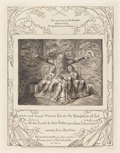 Eyüp ve Kızları, 1825. by William Blake