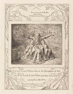 Eyüp ve Kızları, 1825. by William Blake