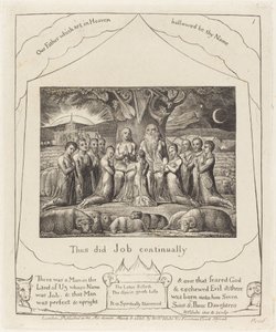 İş ve Ailesi, 1825. by William Blake