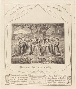 İş ve Ailesi, 1825. by William Blake