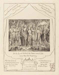 İş ve Karısı Refahına Döndü, 1825. by William Blake