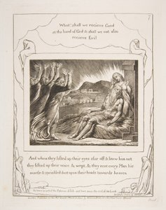 İş Yorganları, 1825-26 tarihli Eyüp Kitabının Resimlerinden. by William Blake