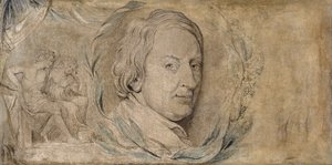 John Dryden, yaklaşık 1800 (tuval üzerine temper) by William Blake