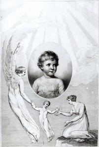 Mary Wollstonecraft Shelley (1797-1851) çocukken, Robert Hartley Cromek (1770-1812) tarafından 1805 by William Blake