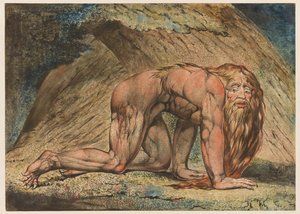 Nebuchadnezzar, 1795 (kağıt üzerinde tempera, kalem ve mürekkep ve wc) by William Blake