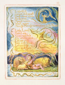 S.125-1950.pt23 İlkbahar (devamı): Songs of Innocence and of Experience'dan 23 numaralı plaka (kopya AA) c.1815-26 (gravür, mürekkep ve wc) by William Blake