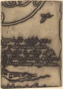"Bir Kehanet" için iptal edilen plakanın parçasından yeniden vuruş by William Blake
