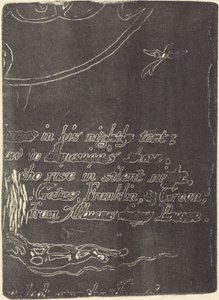 A Prophecy, 1793 için iptal edilen plakanın parçasından yeniden vuruş. by William Blake