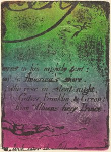 A Prophecy, 1793 için iptal edilen plakanın parçasından yeniden vuruş. by William Blake
